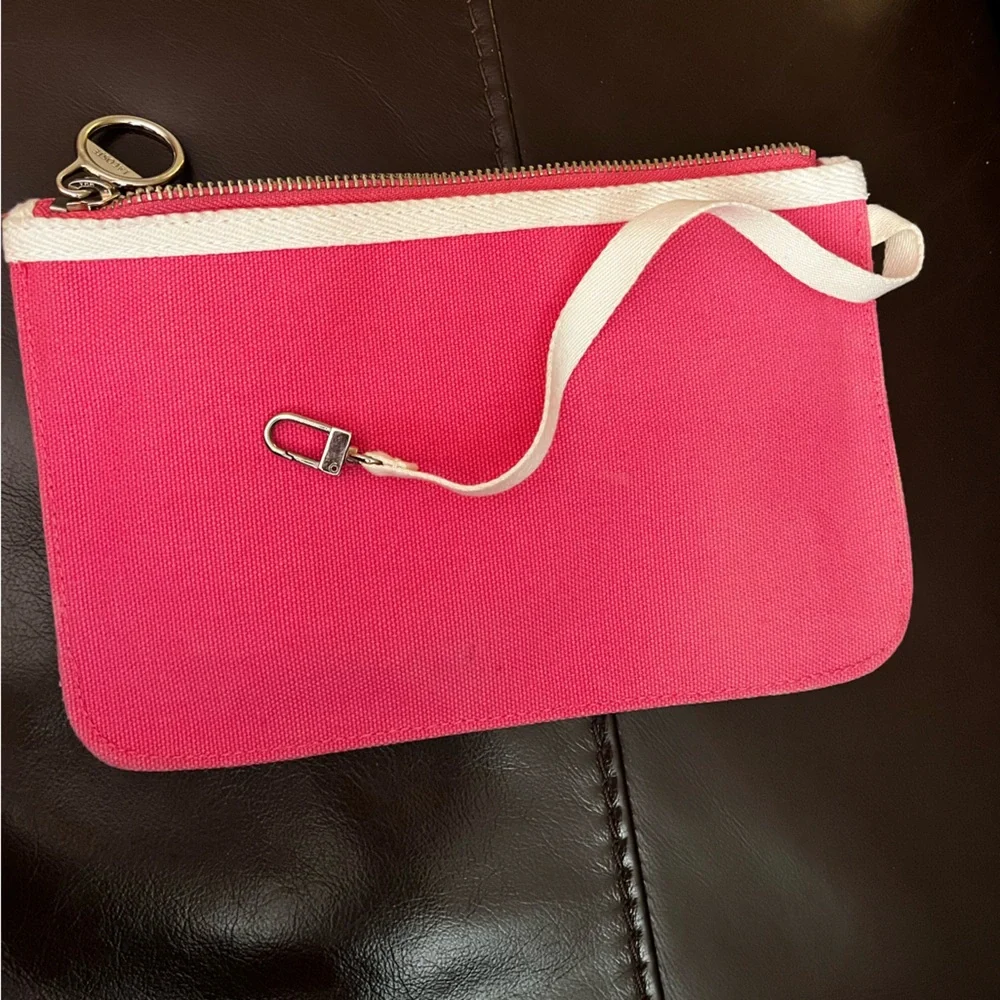 Lacoste Pink Canvas Clutch